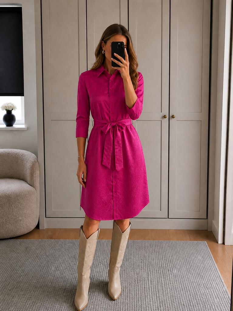 Jurk | Ang’i | M | heel goed, Kleding | Dames, Jurken, Maat 38/40 (M), Ophalen of Verzenden, Zo goed als nieuw, Knielengte