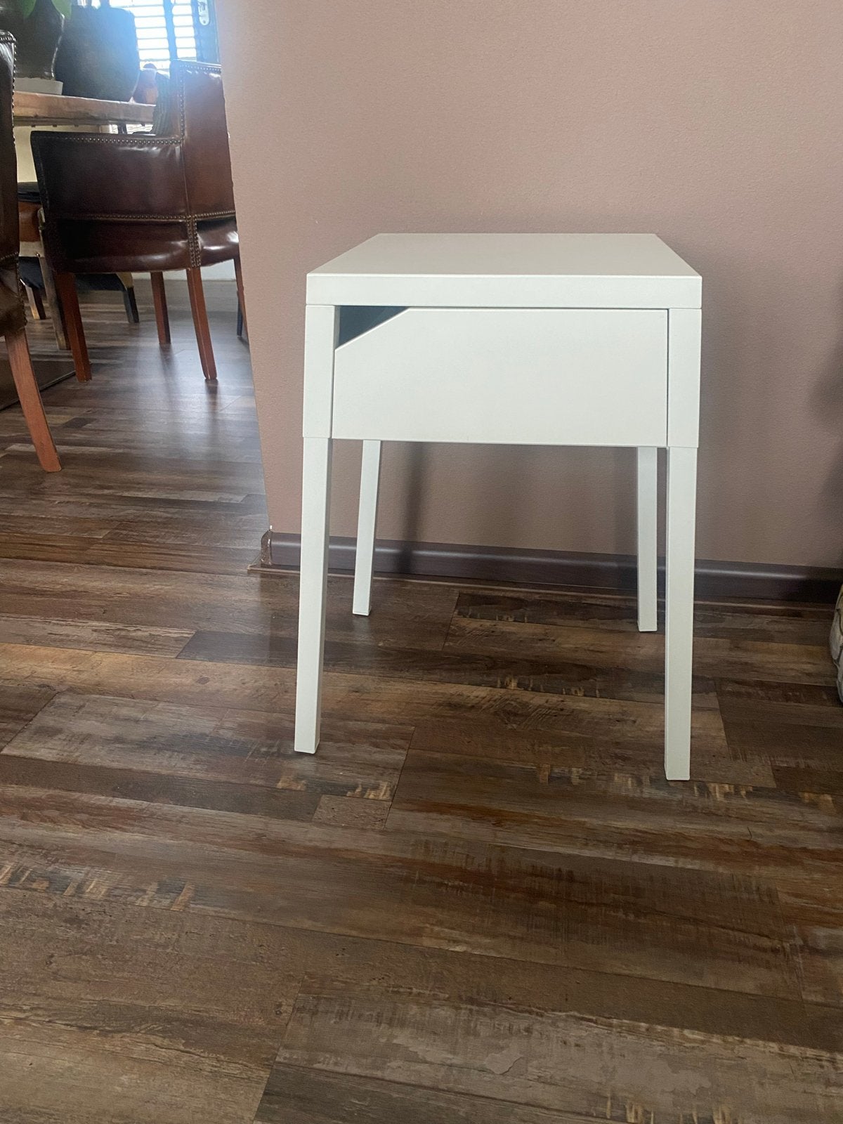 IKEA Nachtkastje Metaal Wit - 35x37x56 cm, Ophalen, Metaal of Aluminium, Minder dan 45 cm, 55 tot 70 cm