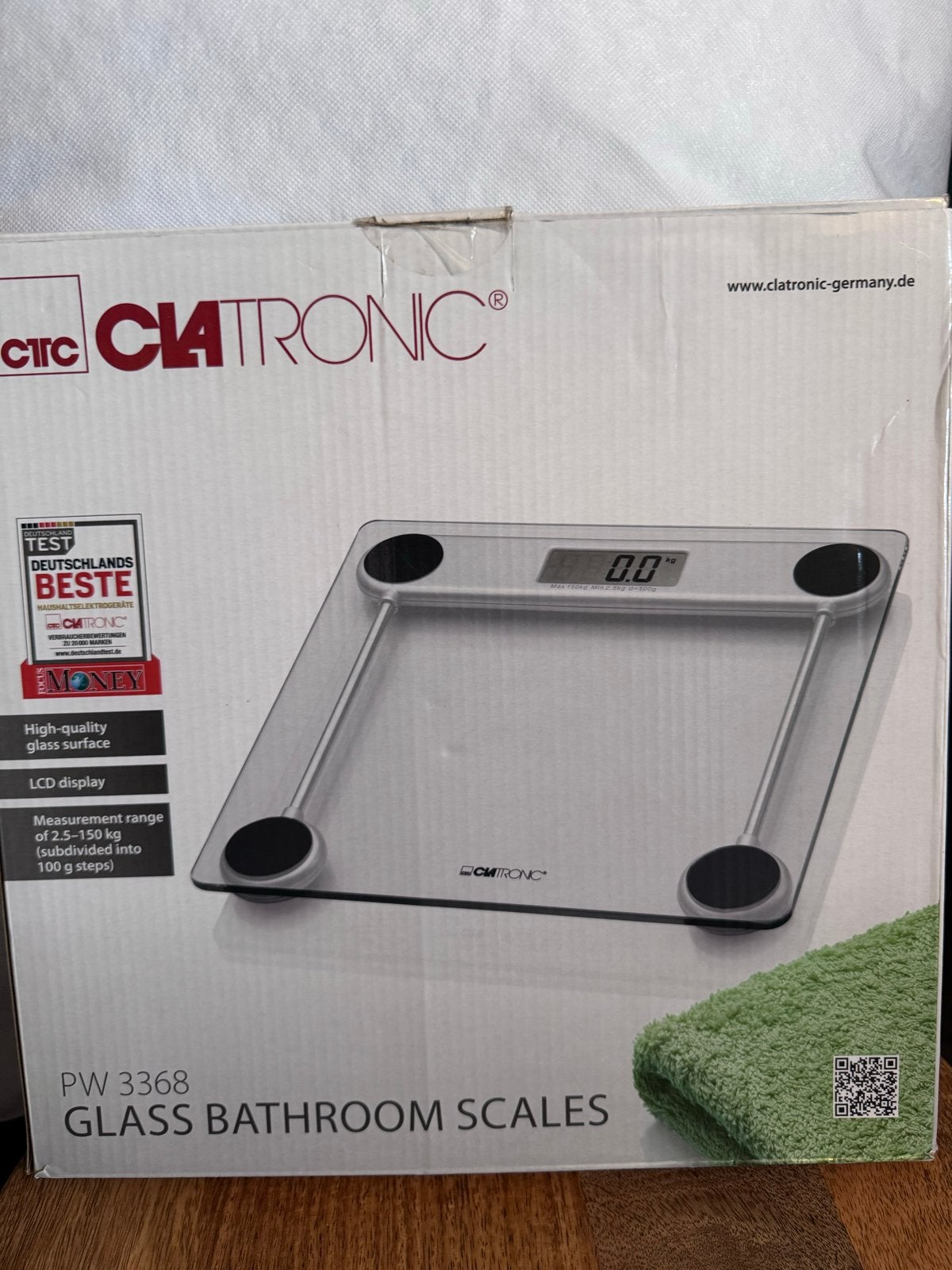 Clatronic PW 3368 Glazen Personenweegschaal - Nieuw, Ophalen of Verzenden, Nieuw