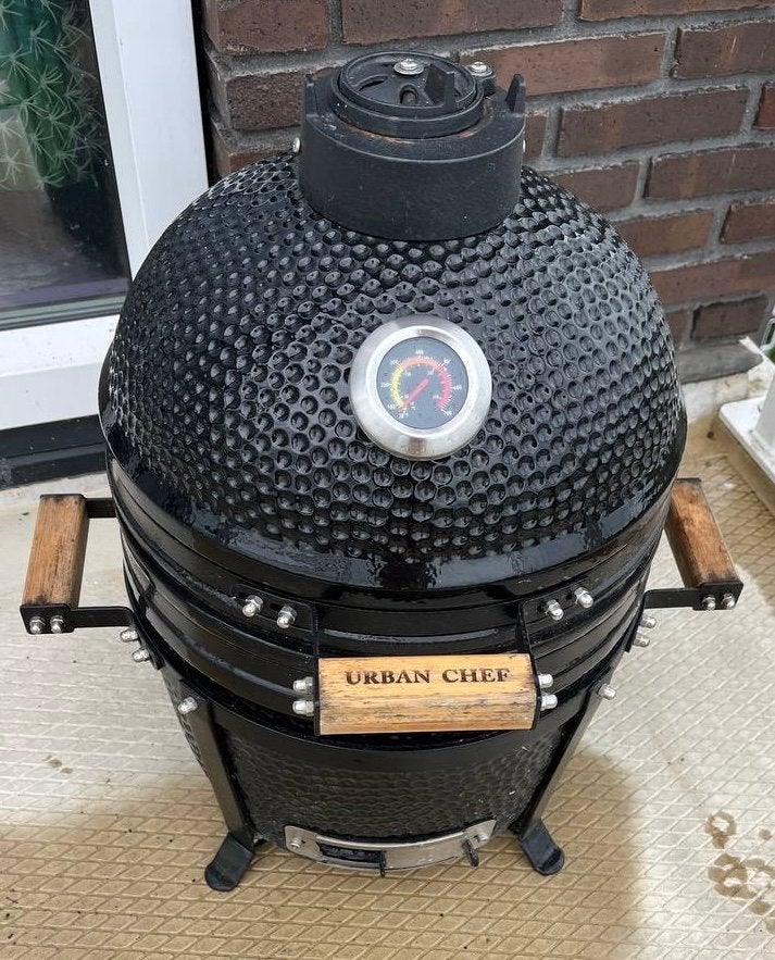 Urban Chef Kamado BBQ -  barbecue Compact zwart D 40 H 60 cm, Ophalen, Gebruikt