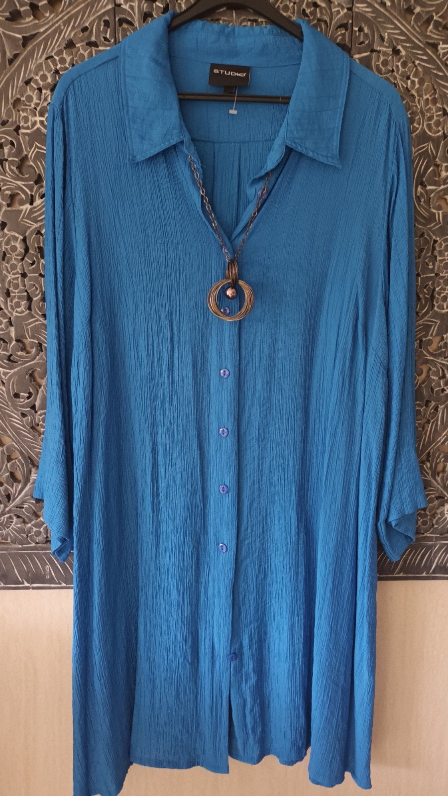 Koningsblauwe blouse van Studio, maat 50/52, Blauw, Studio, Maat 46/48 (XL) of groter, Ophalen of Verzenden