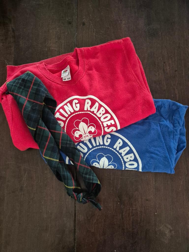 Scouting raboes trui maat 128, Verzamelen, Scouting, Ophalen, Gebruikt, Kleding