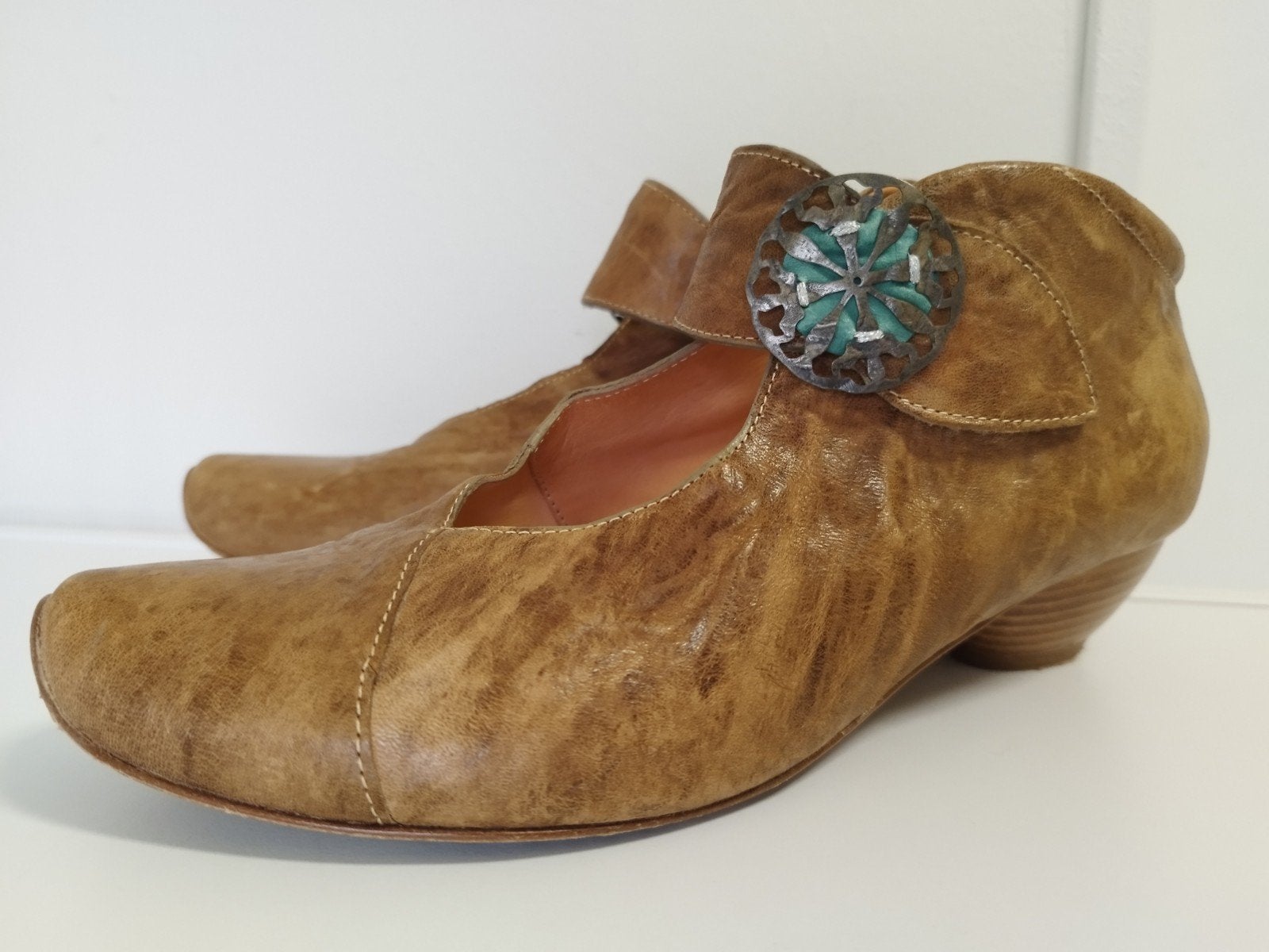 Think! Think Pumps hakken 39,5 Cognac, Pumps, Bruin, Think!, Ophalen of Verzenden