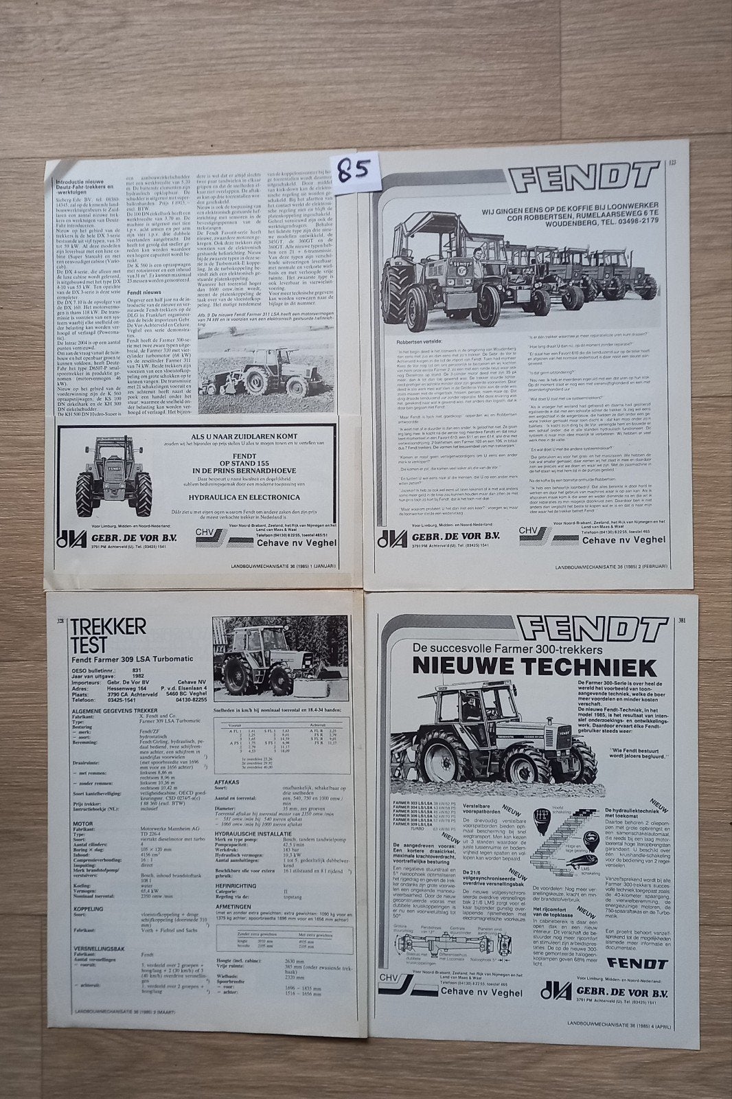 A 85 : Fendt advertenties., Verzamelen, Ophalen of Verzenden, 1920 tot 1940, Tijdschrift