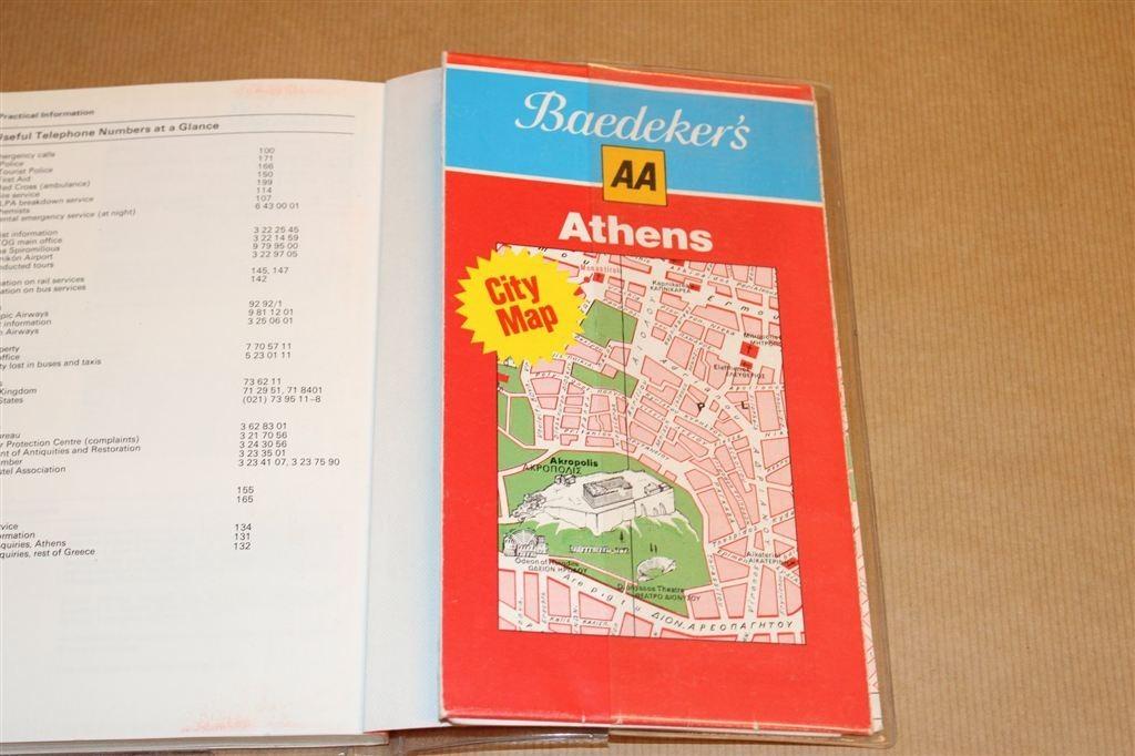 Baedeker’s AA Athene [1985] — Vintage Reisgids, Europa, Ophalen of Verzenden, Reisgids of -boek, Gelezen