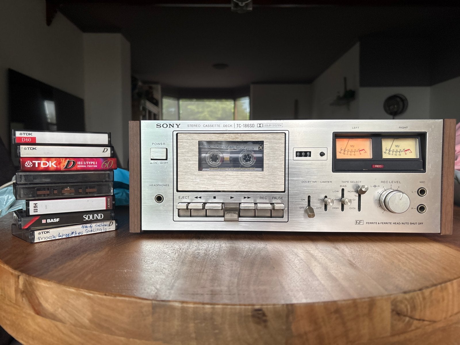 Sony TC-186SD Stereo Cassettedeck met Dolby, werkt volledig, Ophalen, Dubbel, Sony, Tiptoetsen