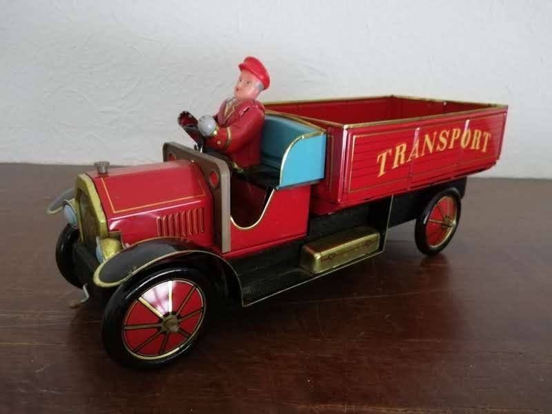 Vintage blikken Fiat Transport vrachtwagen., Ophalen of Verzenden