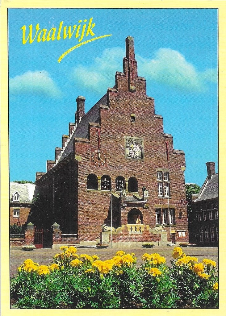 AK Waalwijk - Gemeentehuis, Verzamelen, Verzenden, 1960 tot 1980, Ongelopen, Noord-Brabant
