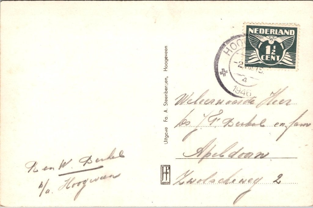 Hoogeveen - 12 oude ansichtkaarten, Verzenden, 1940 tot 1960, Gelopen, Drenthe