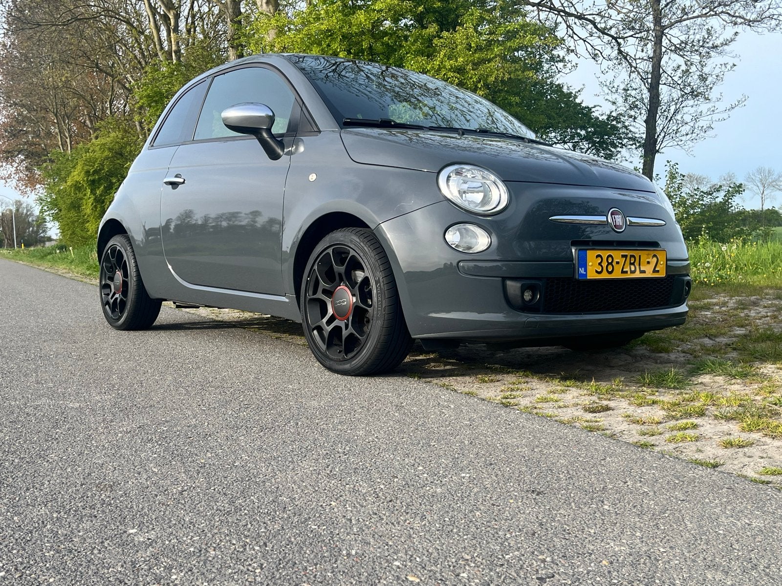 Fiat 500 0.9 85pk Twinair Turbo 2012 Grijs, Auto's, Voorwielaandrijving, 31 €/maand, 905 kg, Origineel Nederlands