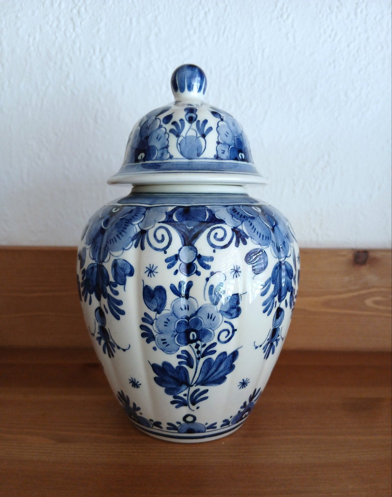 Handbeschilderde gemberpot, dekselpot - Delfts, Zenith, Antiek en Kunst, Ophalen of Verzenden