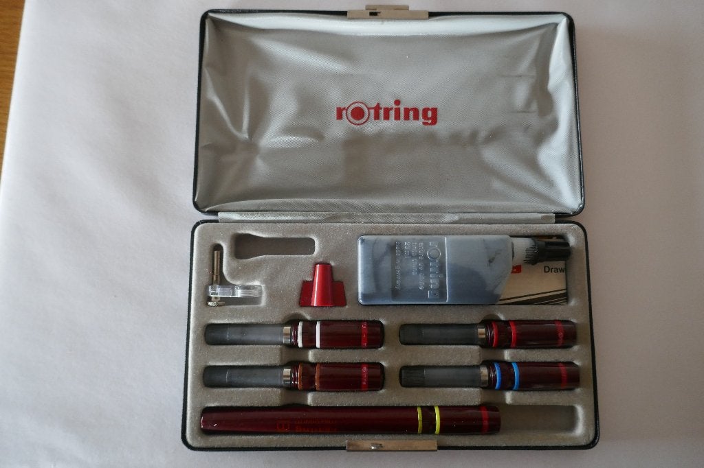 Rotring tekenpennen, Hobby en Vrije tijd, Tekenen, Ophalen of Verzenden, Zo goed als nieuw, Overige typen