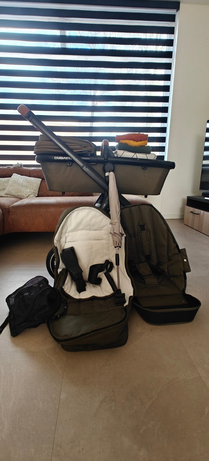 Complete Dubatti One + accessoires (evt met Cybex cloud Z), Gebruikt, Verstelbare duwstang, Ophalen, Kinderwagen