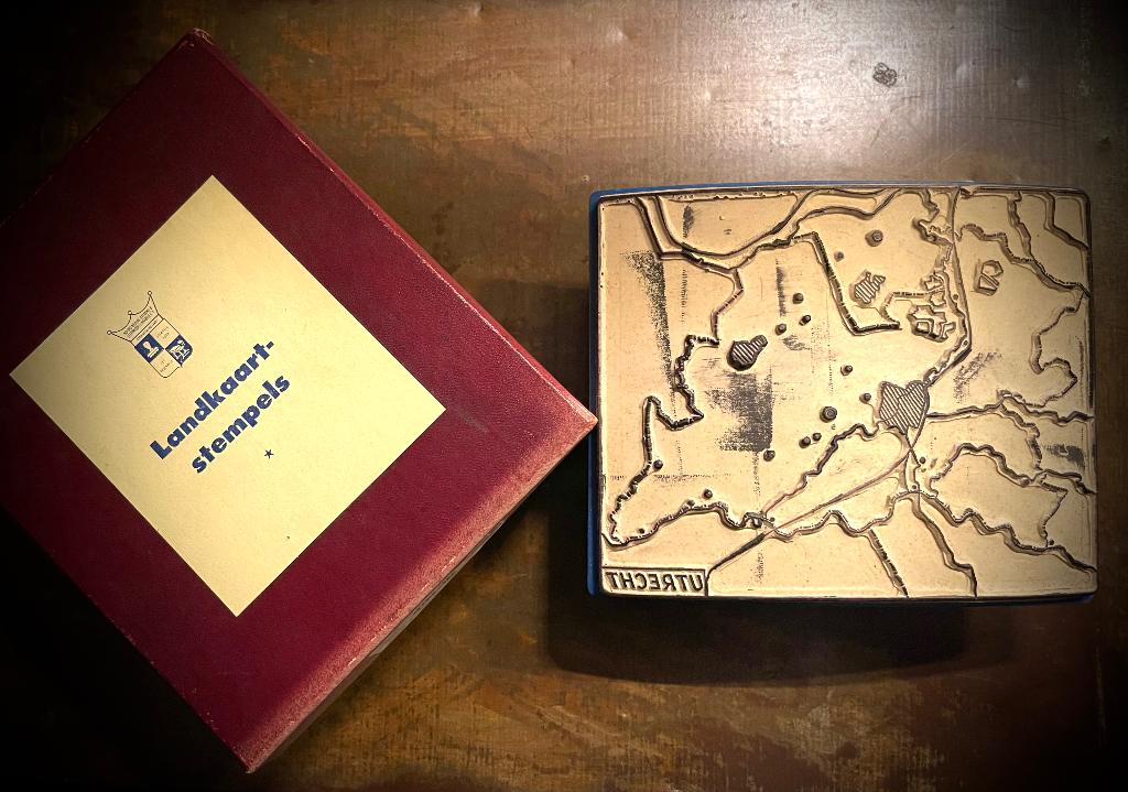 Stempel Landkaart Curiosa doosje Utrecht mooie staat vintage, Verzenden
