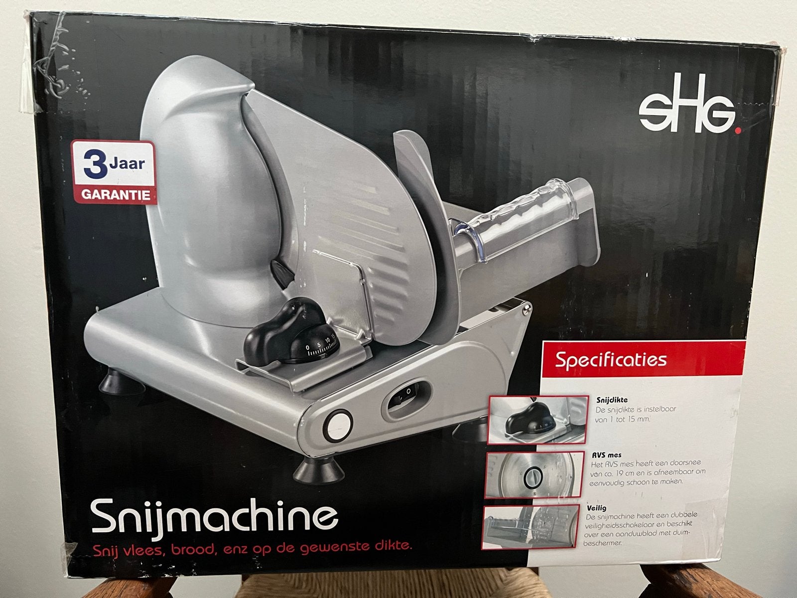SHG Snijmachine - Vlees, brood en meer snijden, Ophalen, Zo goed als nieuw, 3 snelheden of meer
