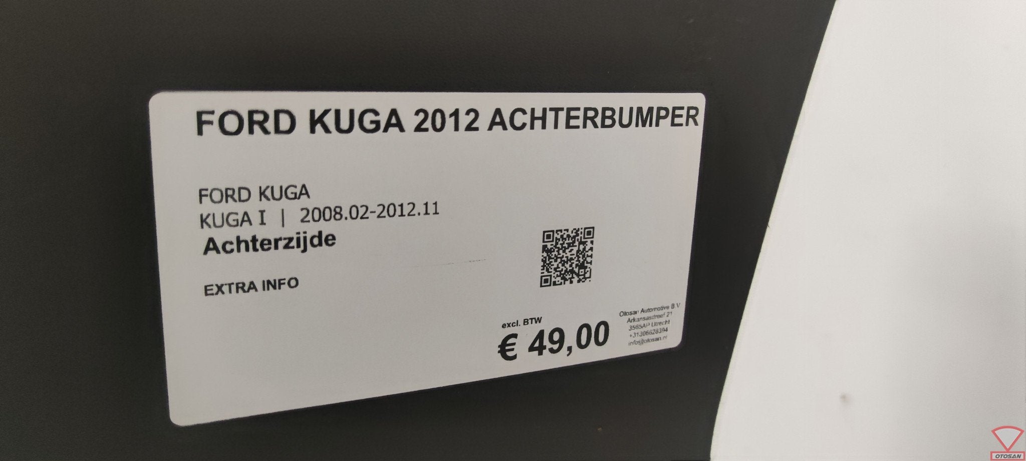 Ford Kuga 2012 Achterbumper Bumper 4xPDC, Info@ford.com, Nieuw, Ophalen of Verzenden, Ford