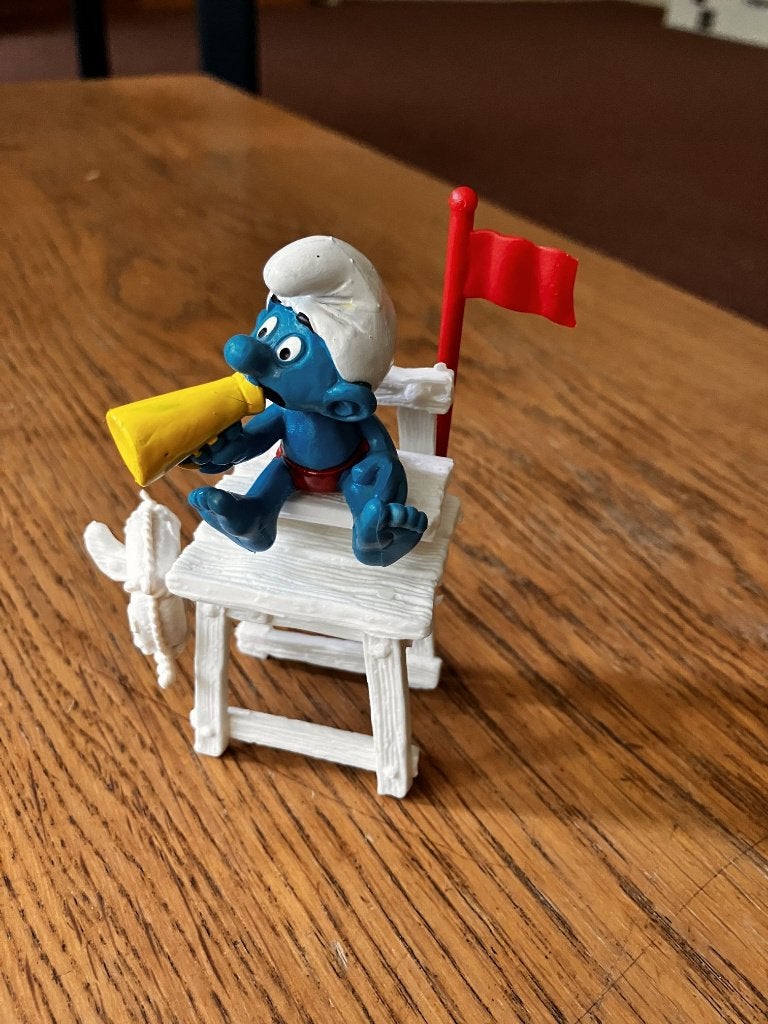 Strandwachtsmurf (Schleich, 1983), Ophalen of Verzenden, Gebruikt, Poppetje, Figuurtje of Knuffel