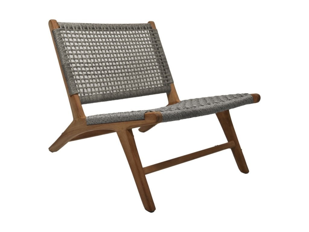 loungestoel Rio grijs, Teakhout, Nieuw, Stoel, Nvt