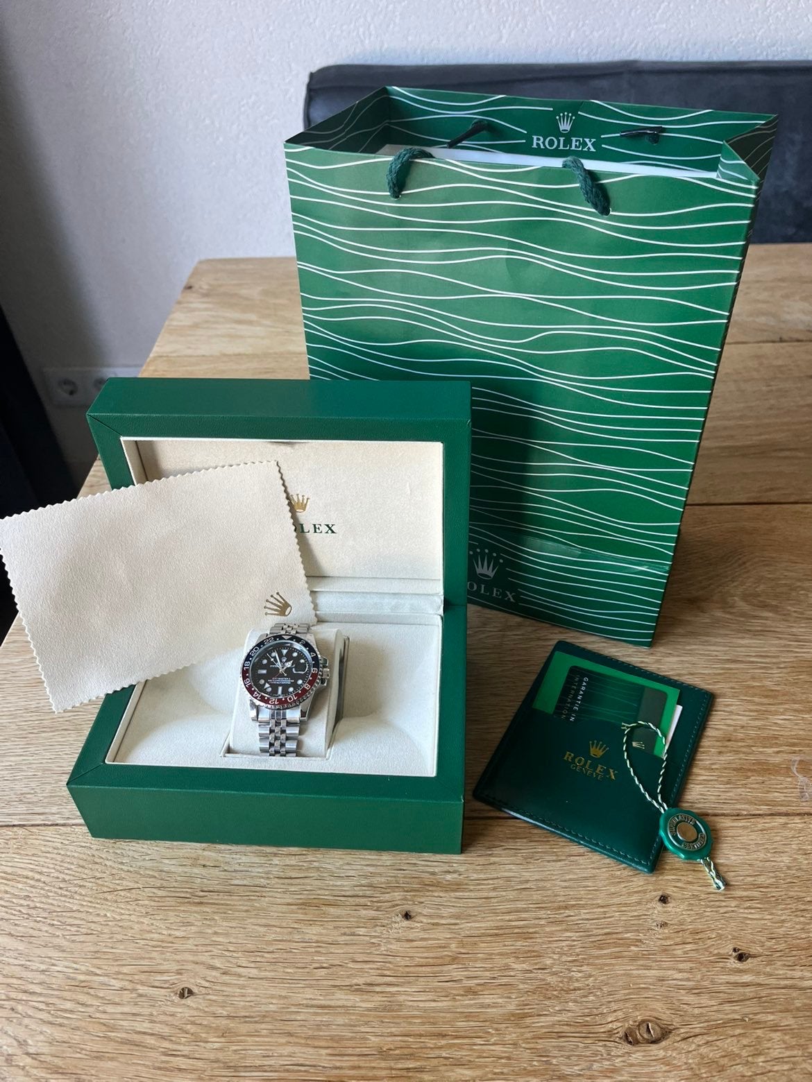 Rolex GMT-Master II 'Pepsi' Polshorloge, Polshorloge, Ophalen of Verzenden, Zo goed als nieuw, Rolex