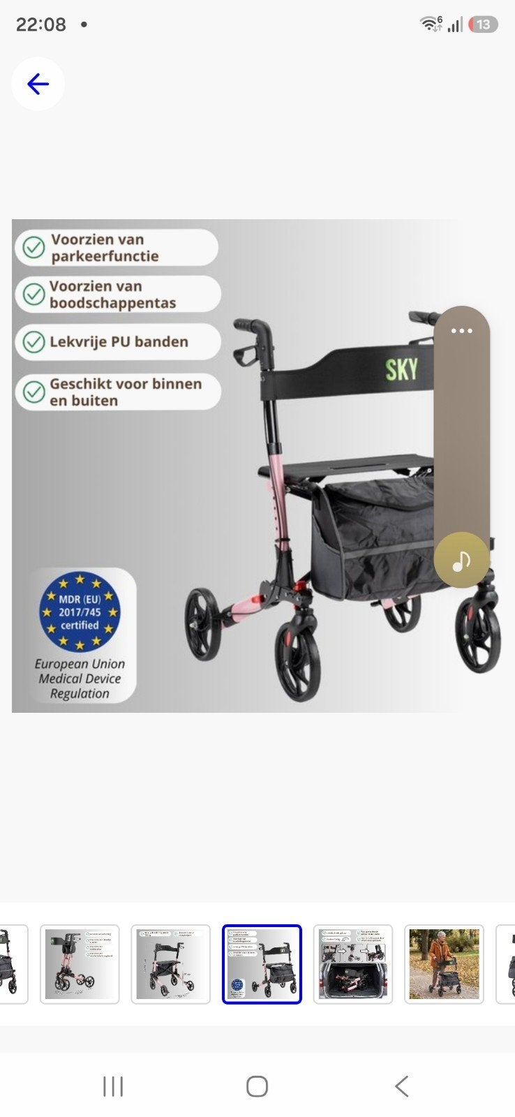 rollator, Diversen, Rollators, Ophalen of Verzenden, Zo goed als nieuw