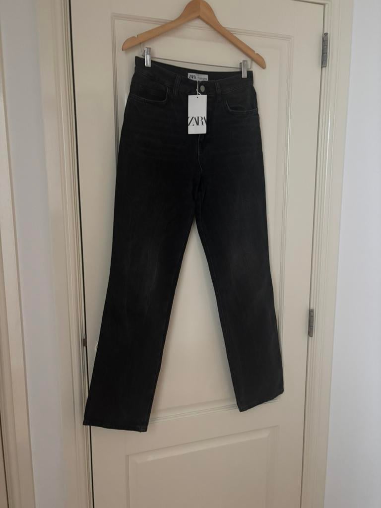Zara grijze jeans,antraciet wide leg spijkerbroek,maat 36/38, Ophalen of Verzenden, Nieuw, Grijs, W28 - W29 (confectie 36)