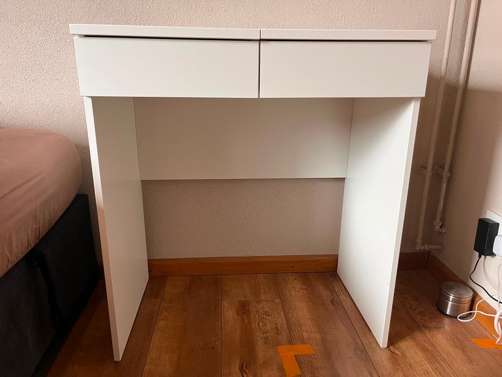 IKEA Brimnes Kaptafel/Bureau met spiegel en lades, Ophalen, Gebruikt, 100 tot 150 cm, Minder dan 100 cm