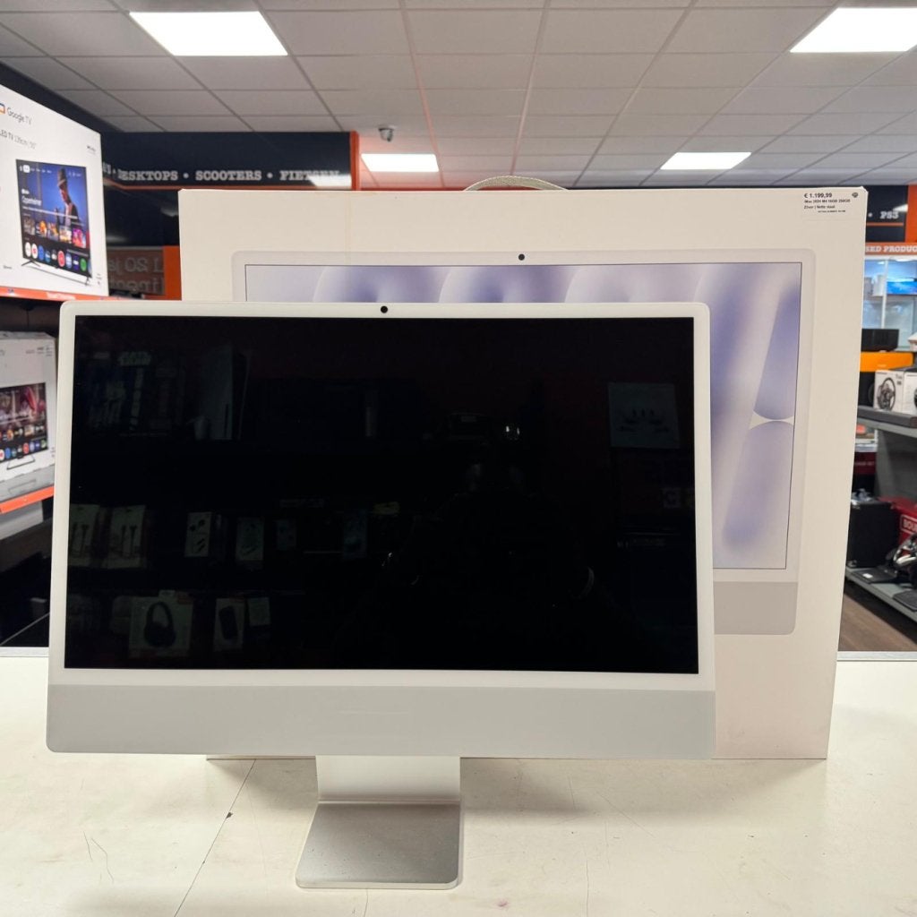 iMac 2024 M4 24" 4.5K Retina 16GB 256GB Zilver | Nette staat, Computers en Software, Apple Desktops, Apple, Zo goed als nieuw