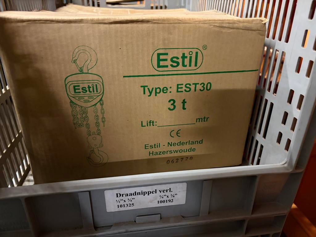 Nieuwe Estil kettingtakels - 1.5, 3 en 5 ton, Ophalen, Nieuw, Handmatig