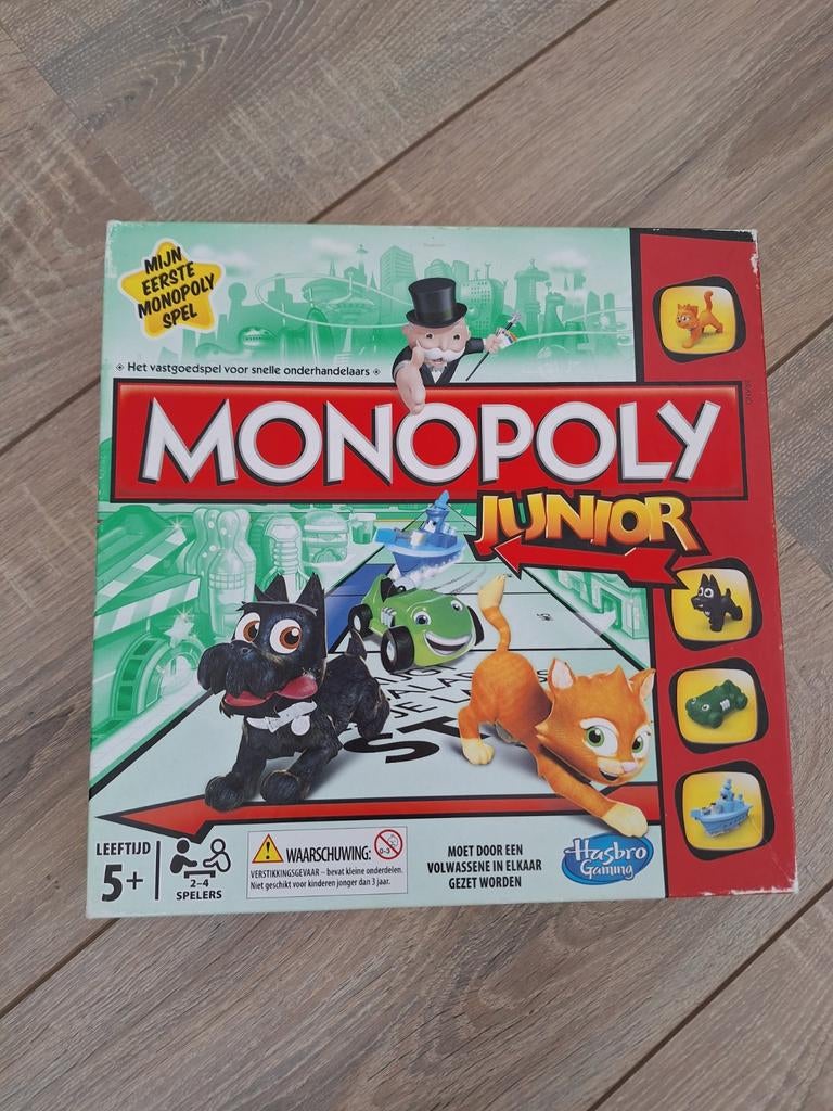 Monopoly Junior, Hobby en Vrije tijd, Gezelschapsspellen | Bordspellen, Drie of vier spelers, Ophalen, Gebruikt, Hasbro