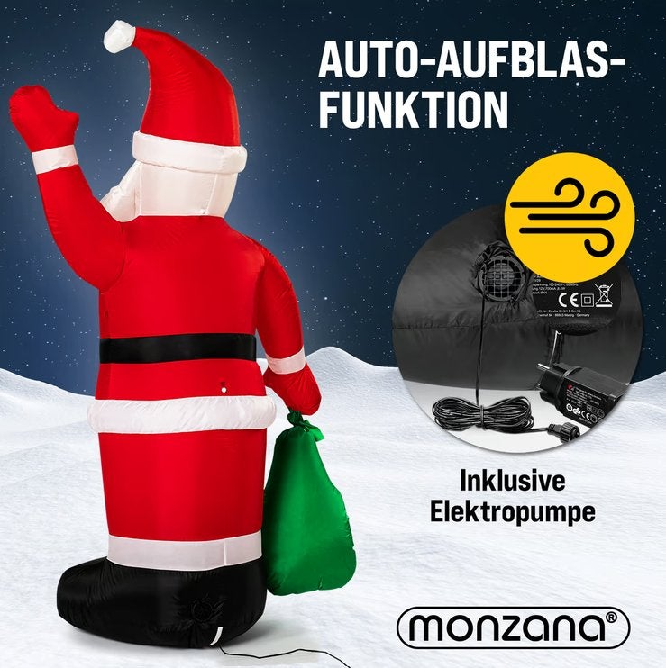 Opblaasbare kerstman 180 cm met LED's GRATIS VERZENDING!, Verzenden, Nieuw, Nvt, Nvt