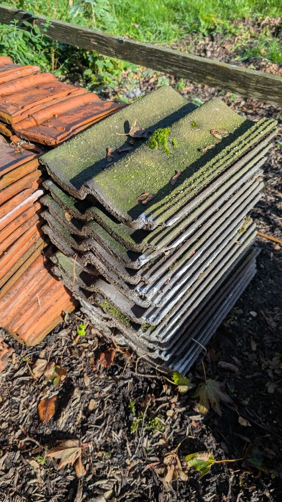 Gebruikte golfplaten en dakpannen, Ophalen, Overige materialen, Gebruikt, Minder dan 5 m²