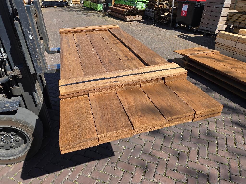 Hardhouten planken - geschaafd  2.2x20.0 cm - nr: HP184, Ophalen, Planken, Nieuw, Hardhout