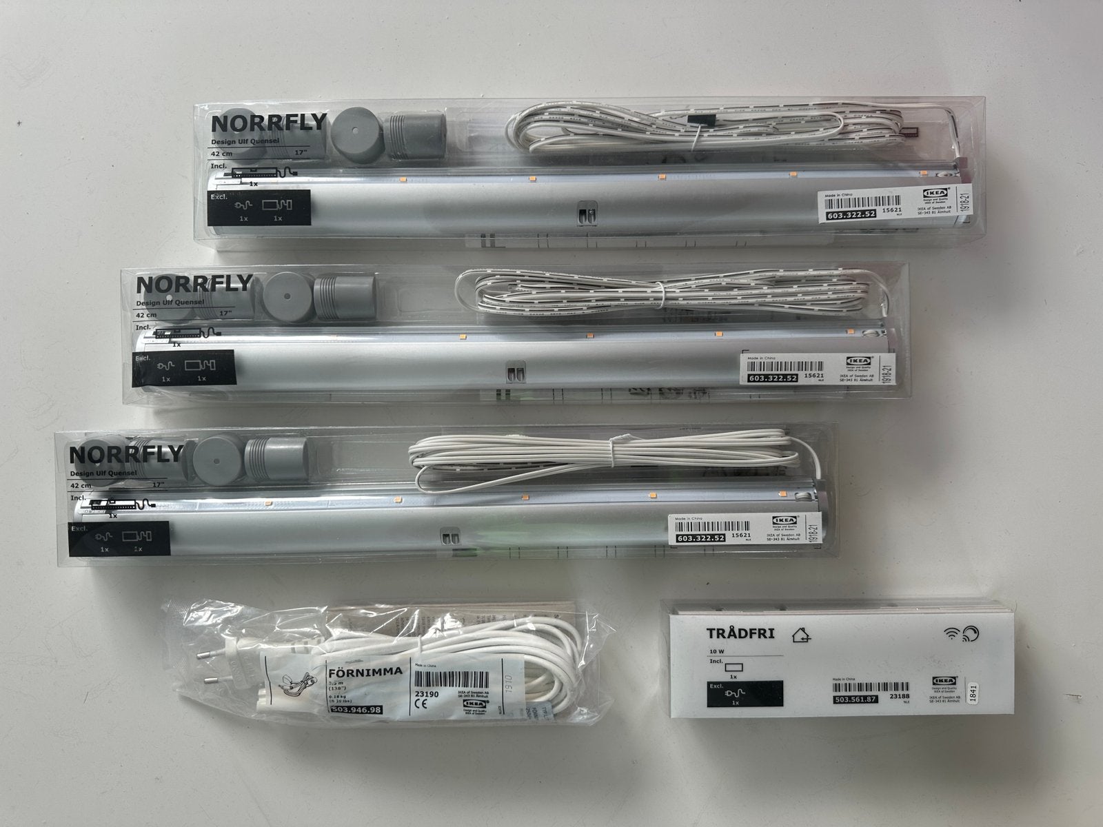 Kastverlichting IKEA led lichtlijst sensor +adapter + snoer, Huis en Inrichting, Lampen | Overige, Ophalen of Verzenden, Nieuw