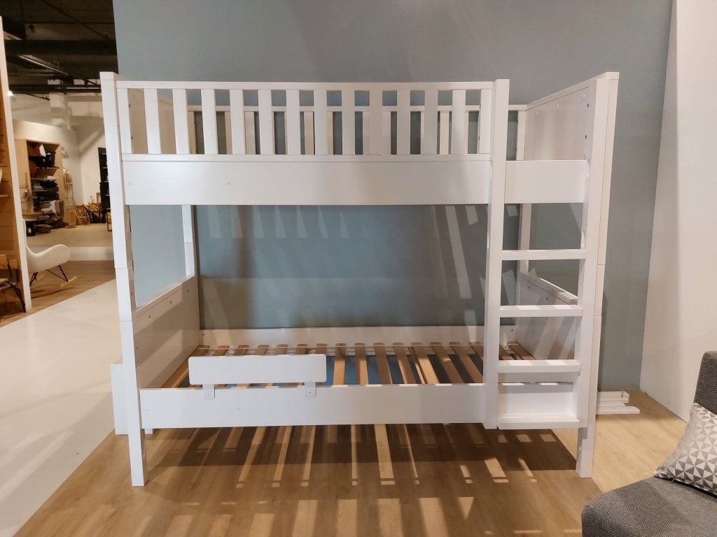 Bopita Nordic stapelbed 90x200 wit, Ophalen, 90 cm, 200 cm, 180 tot 200 cm