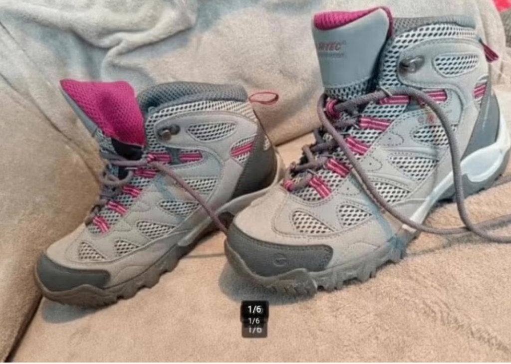Hi tec bergschoenen 1x gebruikt 24cm waterproof, Schoenen, Ophalen of Verzenden, Zo goed als nieuw