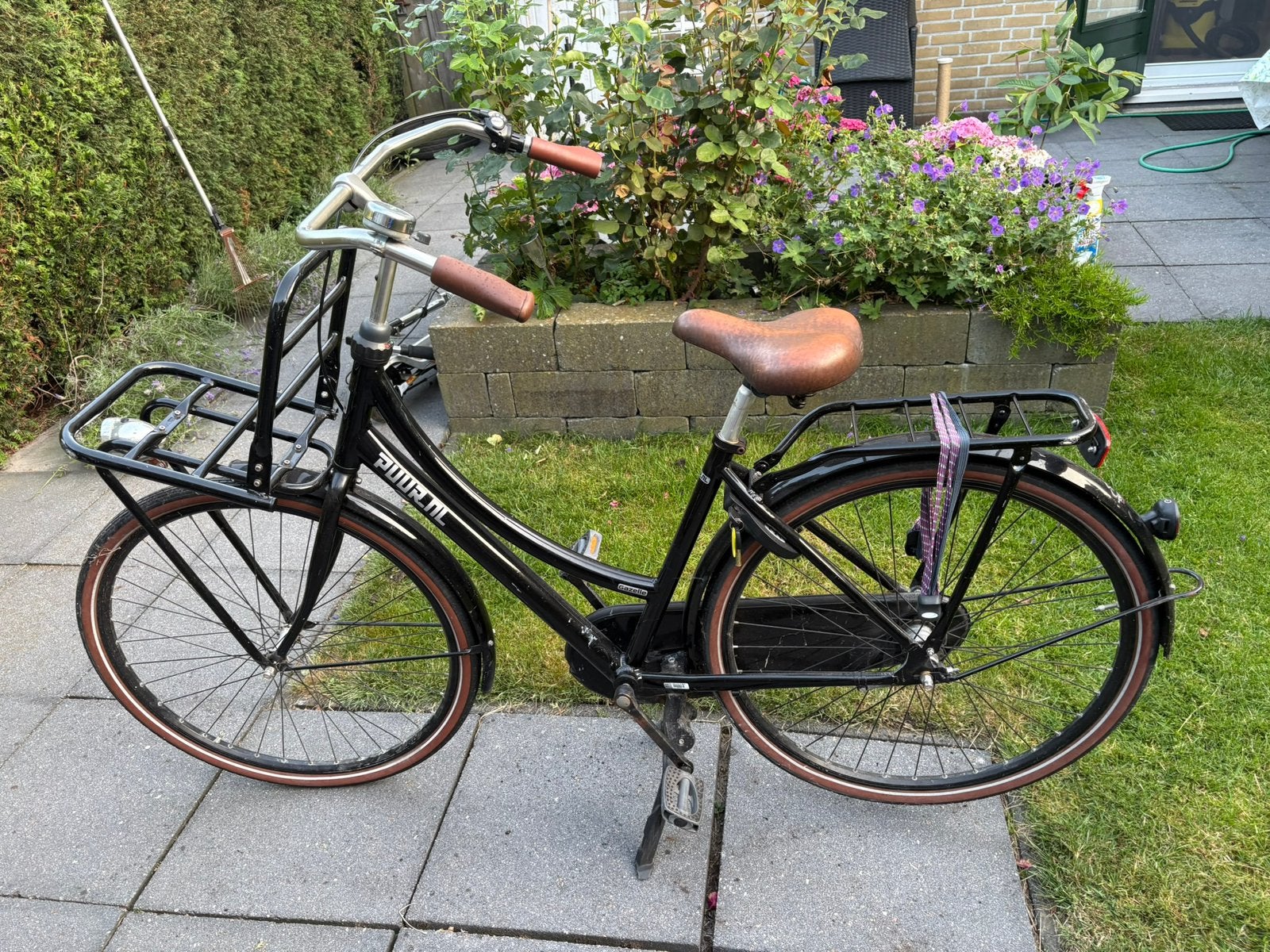 Zwarte Gazelle damesfiets, Ophalen, Terugtraprem, Versnellingen, 56 cm of meer