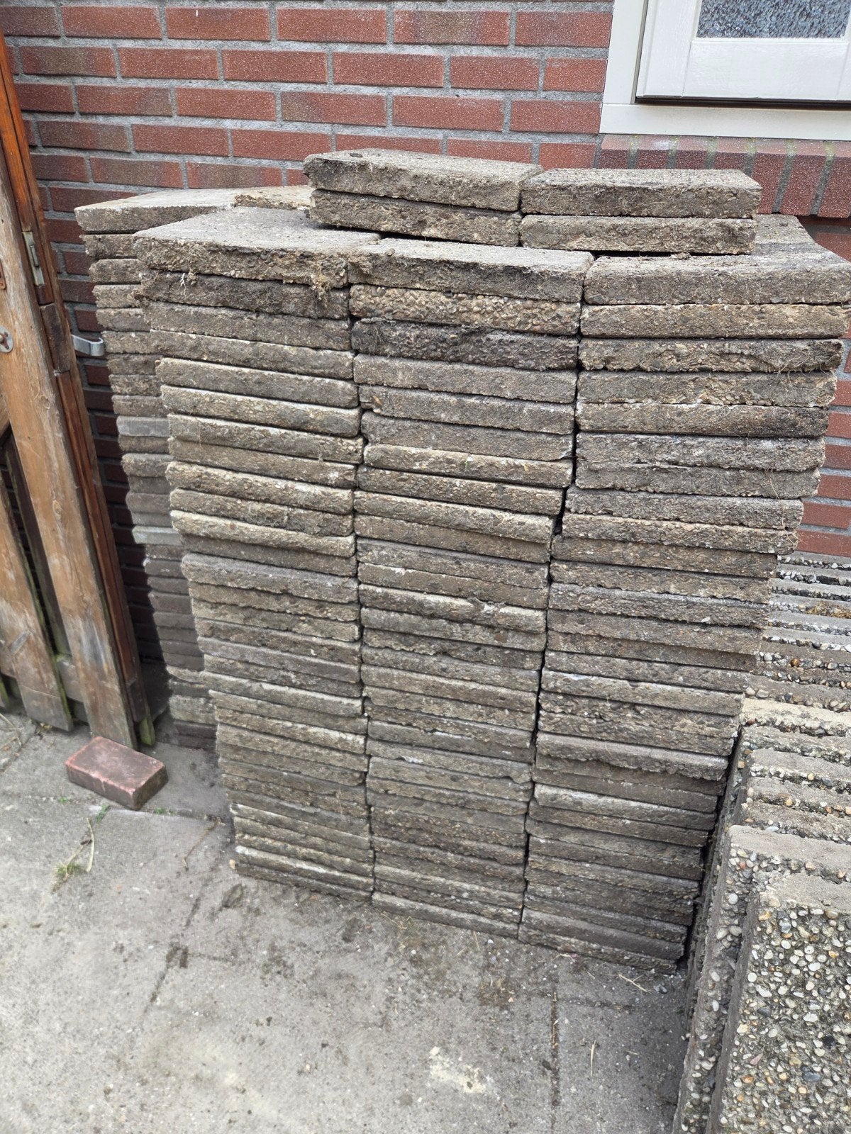 Stoeptegels 30x30 cm, ca. 31m2, Ophalen, Gebruikt, 10 m² of meer, Beton