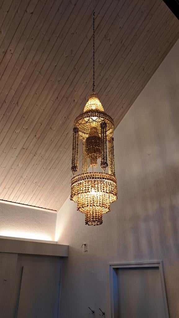Handgemaakte schelpen kroonluchter, Huis en Inrichting, Lampen | Kroonluchters, Ophalen