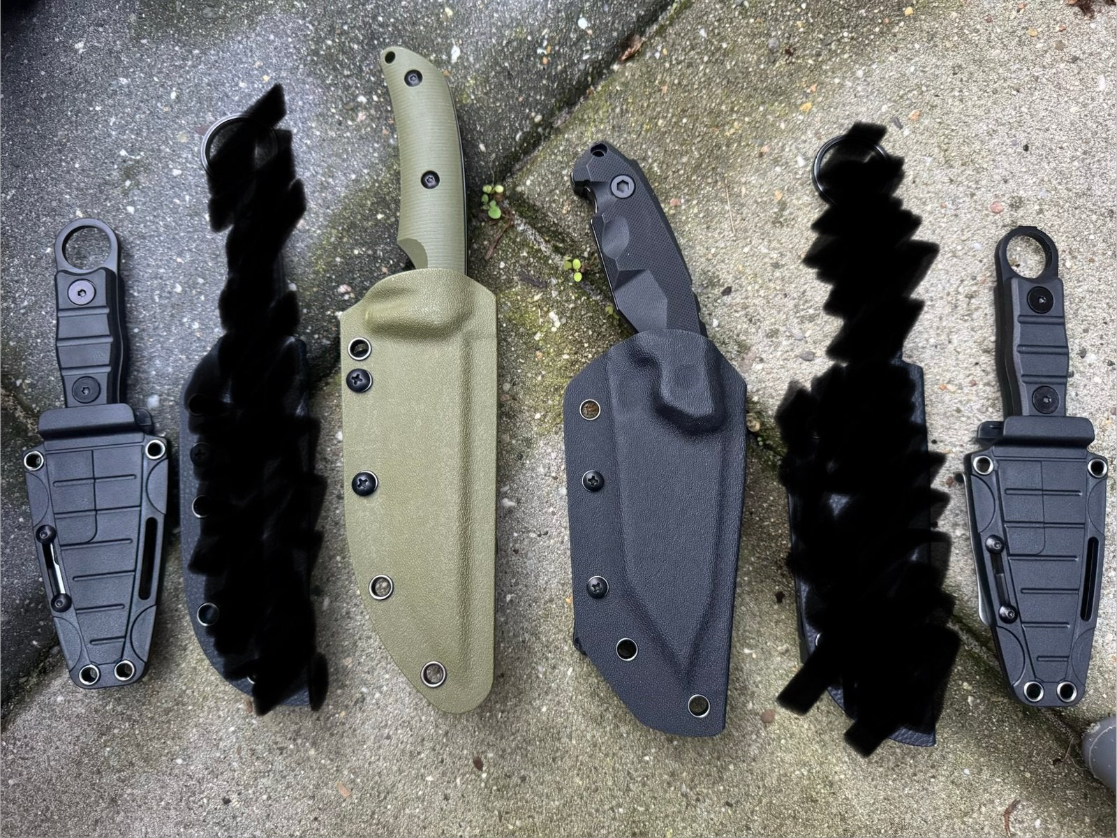 4 stuks outdoor messen survival bushcraft scouting, Ophalen of Verzenden