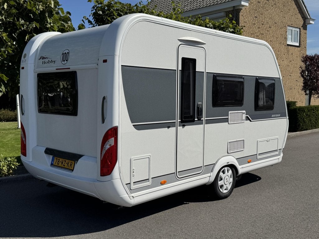 Hobby On Tour 390 SF Mover,dwars bed,treinzit, voortent, Hobby, Bedrijf, Treinzit, Tot 4 meter