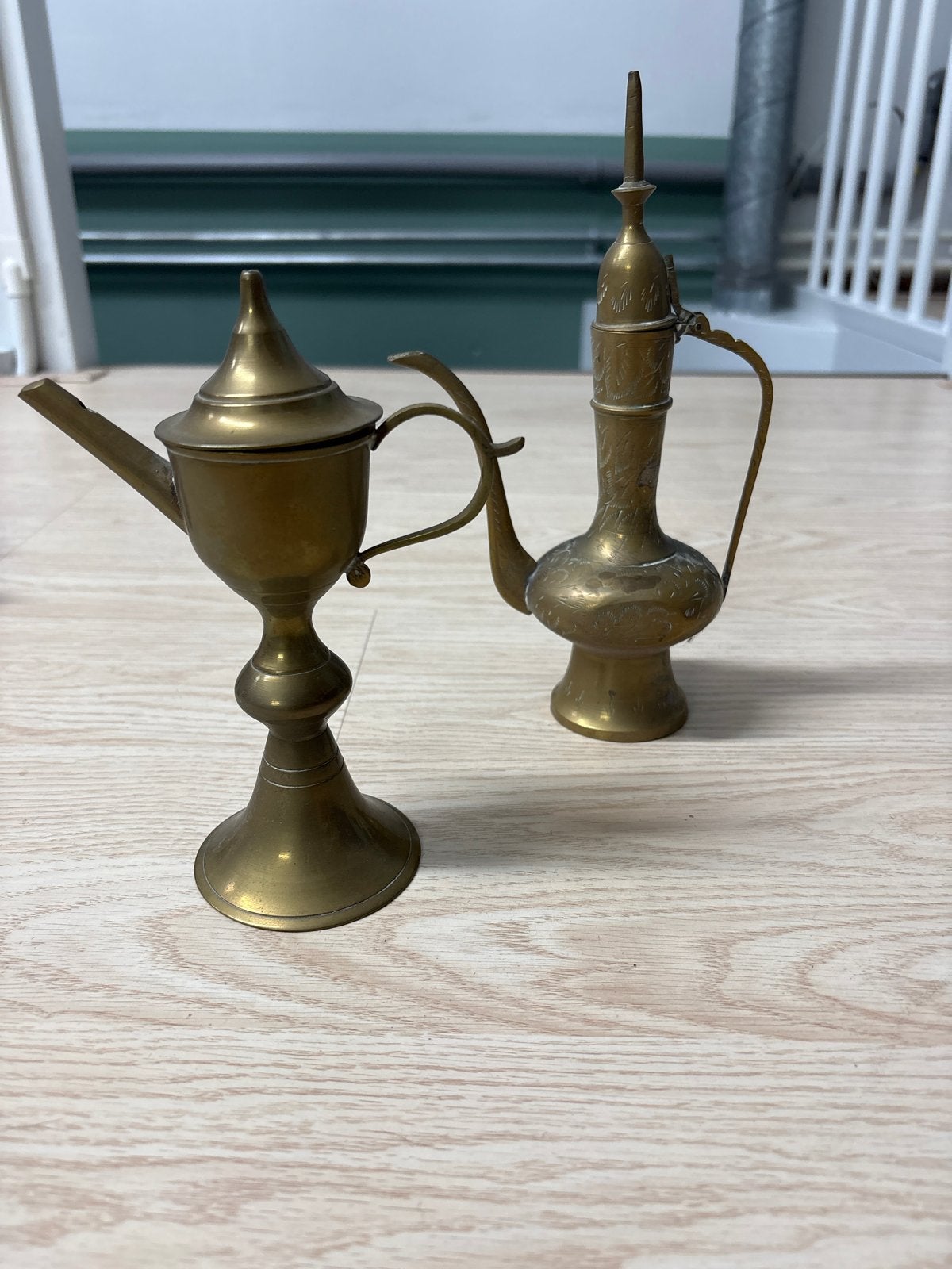 Koperen/Messing Kannetjes - Decoratieve Set, Antiek en Kunst, Ophalen of Verzenden, Koper