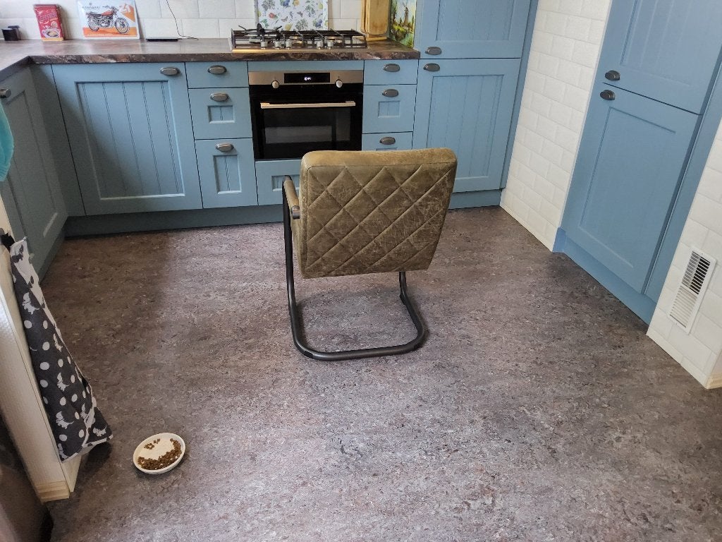 Groene leren stoelen met metalen frame 4 stuks