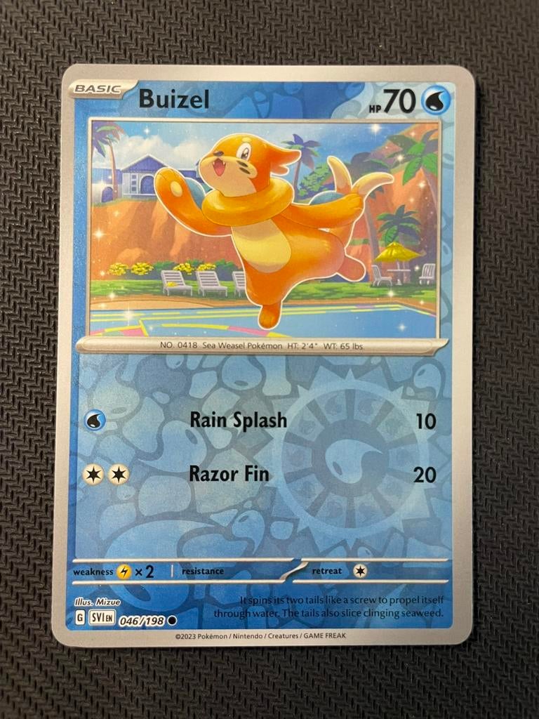 Buizel 046/198 Reverse Holo Scarlet & Violet Packfresh, Verzenden, Zo goed als nieuw