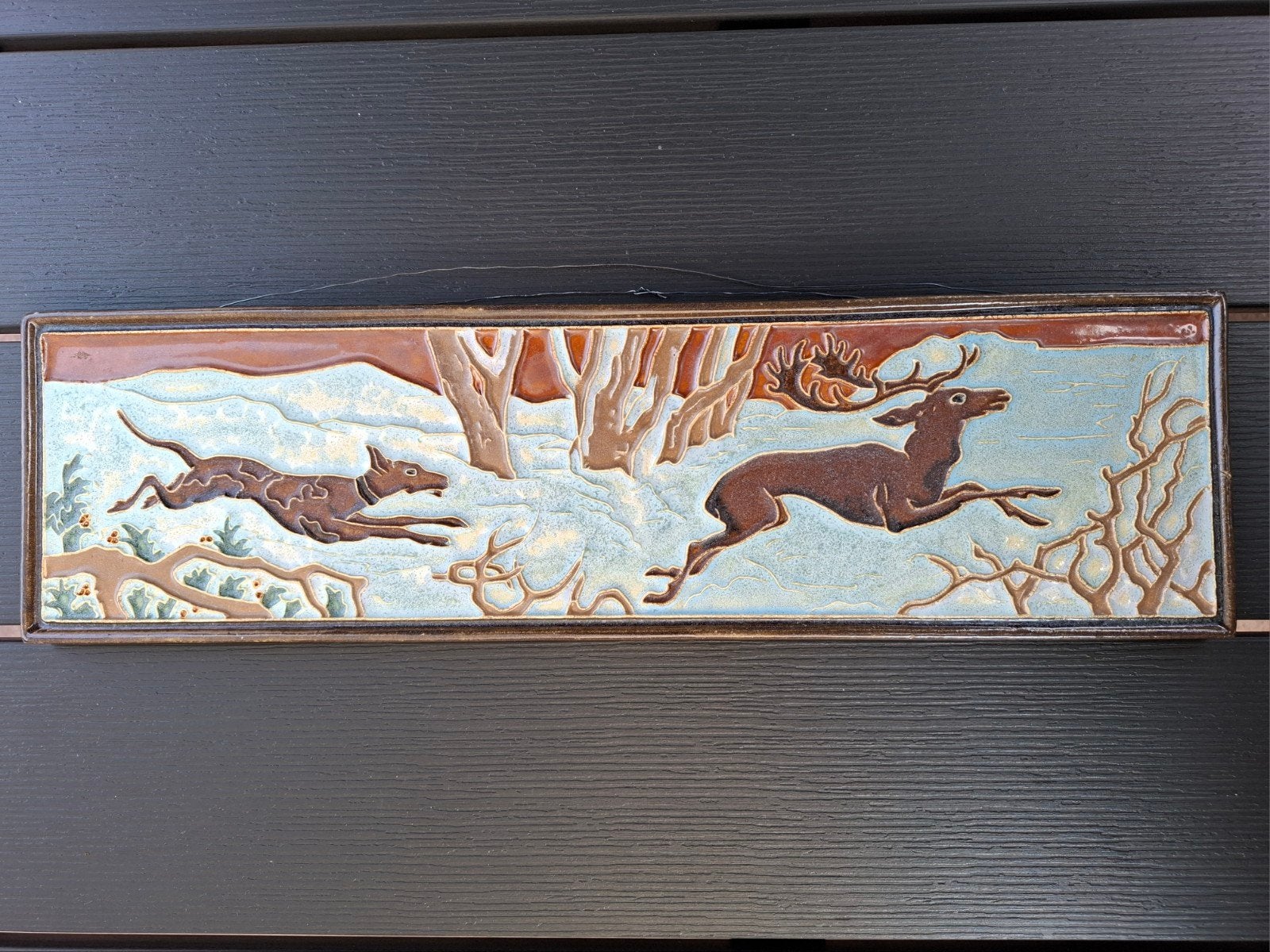 Zeldzaam mooie grote Porceleyne Fles cloisonne tegel, Antiek en Kunst, Ophalen of Verzenden