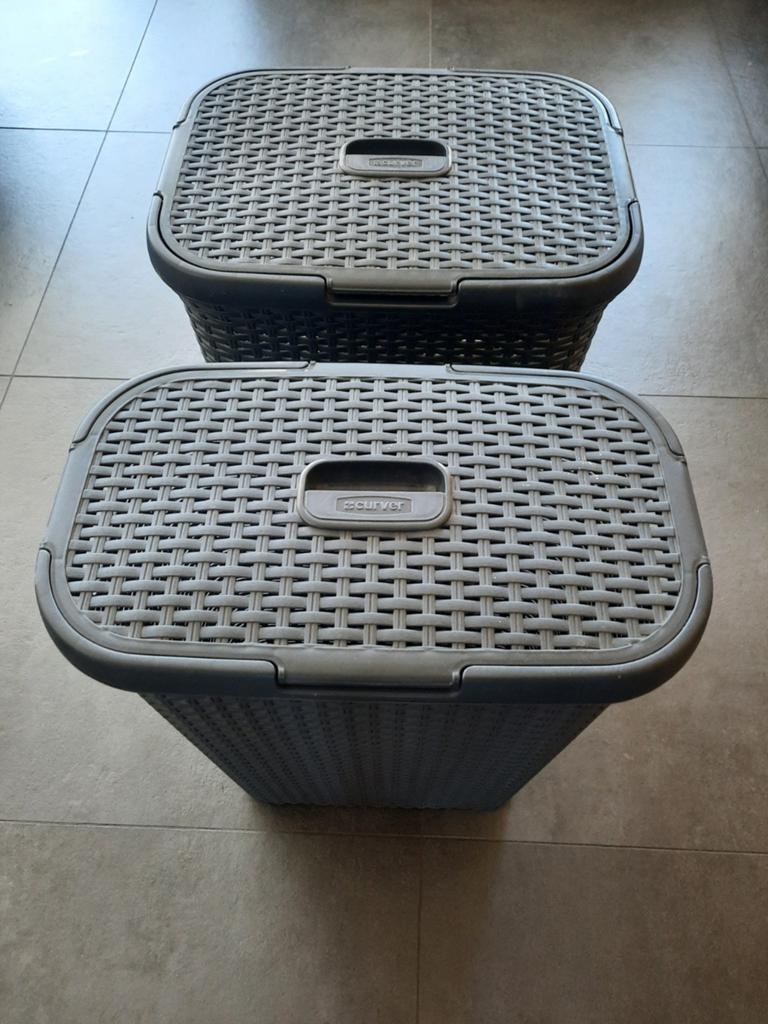 2x Curver wasmand, Ophalen, Wit