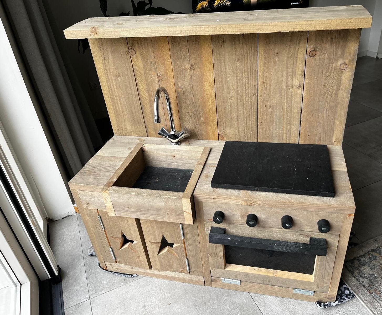 Steiger houten speelkeuken, Ophalen, Zo goed als nieuw