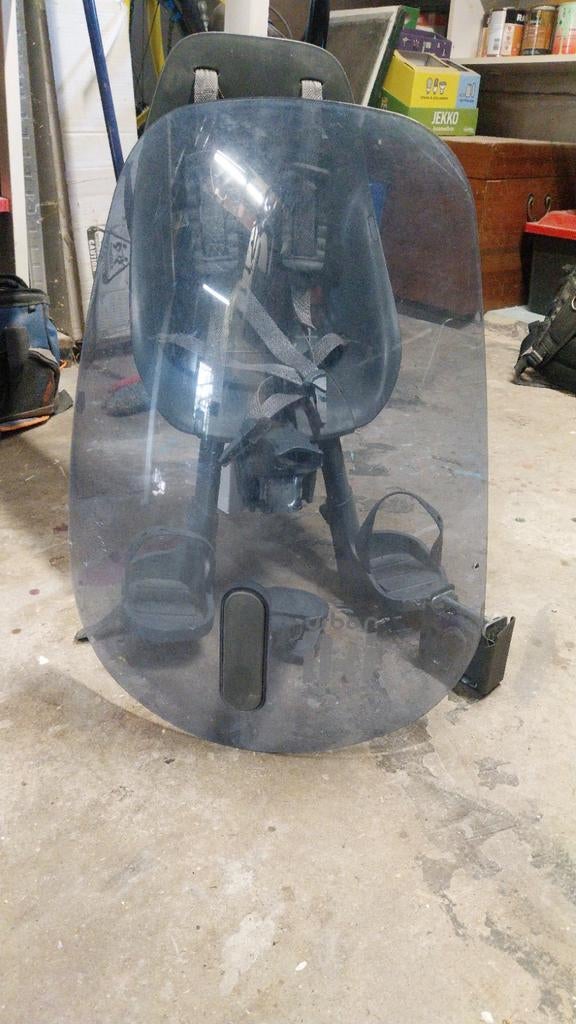 Gebruikt fietsstoeltje met windscherm, Onbekend, Voorzitje, Ophalen of Verzenden, 0 t/m 13 kg