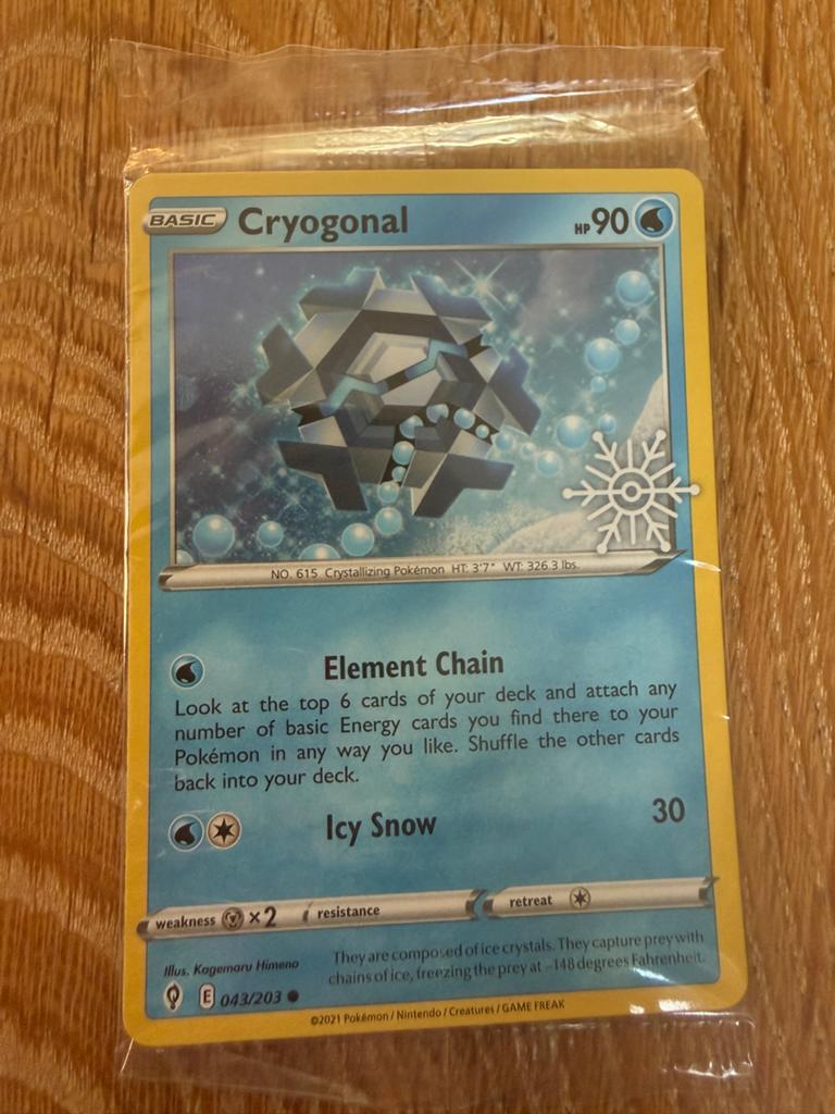 Cryogonal snowflake | holo | 043/203 in folie, Ophalen of Verzenden, Nieuw, Losse kaart