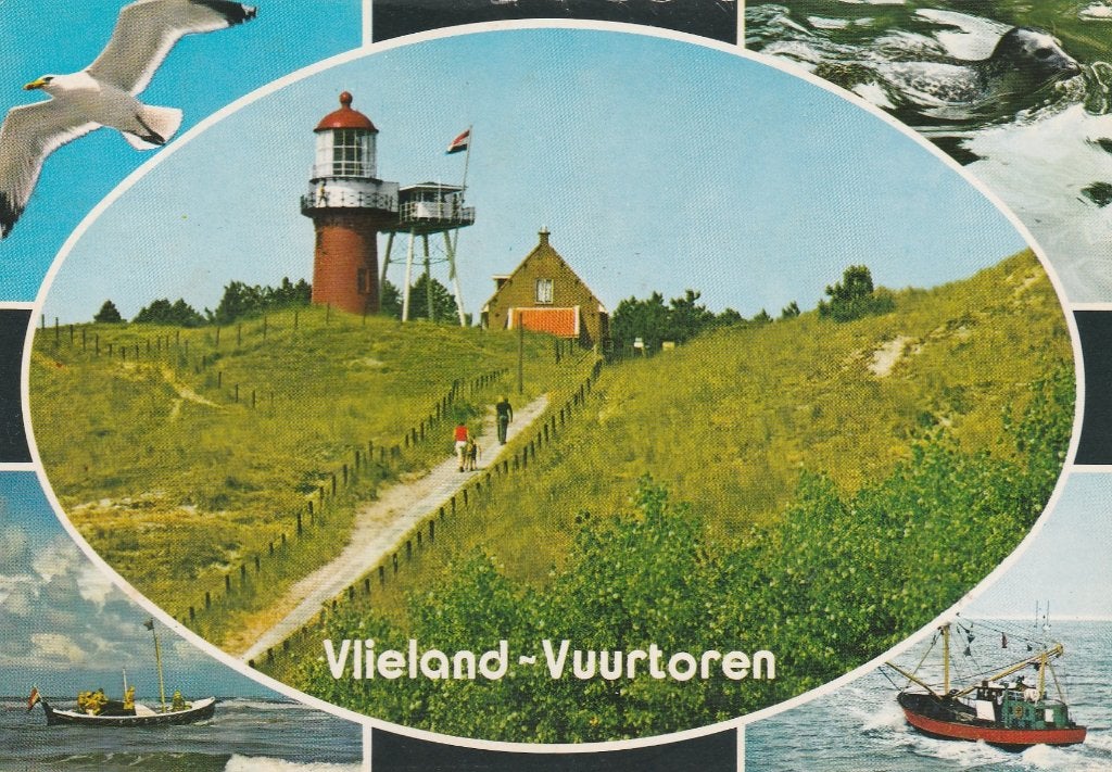 VLIELAND Vuurtoren, Verzamelen, Ansichtkaarten | Nederland, Gelopen, Waddeneilanden, 1960 tot 1980, Verzenden