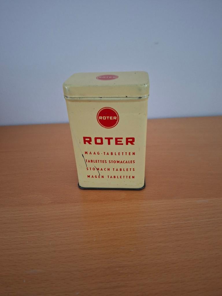 Blikje Roter maagtabletten, Verzamelen, Blikken, Ophalen of Verzenden, Gebruikt, Overige, Overige merken